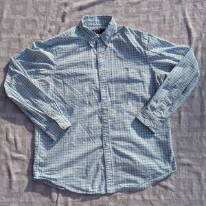 Ralph Lauren Men's Plaid Button Down Shirt XL Long Sleeve Casual Cotton